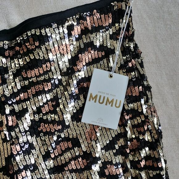 SHOW ME YOUR MUMU WOMEN'S CHEETAH SEQUIN GRETTA FLARE PANTS Size XXL NWT - Picture 4 of 10